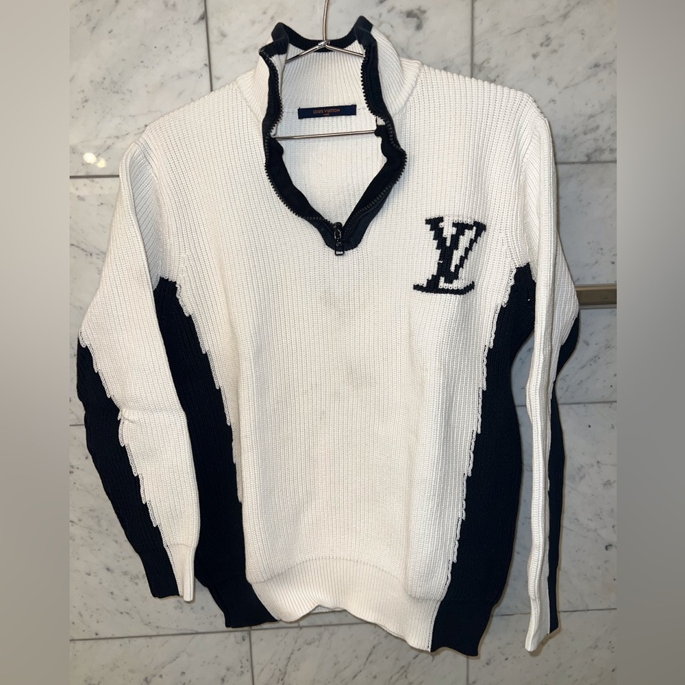 White and black Louis Vuitton sweater